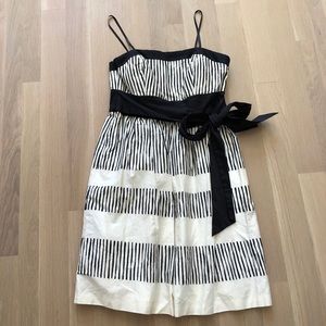 Max And Cleo Aubrey Strapless Dress Striped Cotton